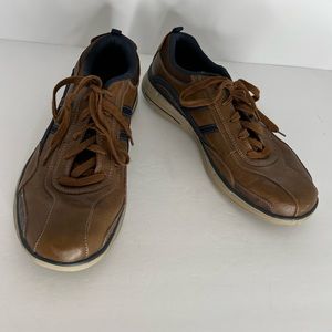 SKECHERS MEN’S BROWN LEATHER SNEAKERS SZ 11